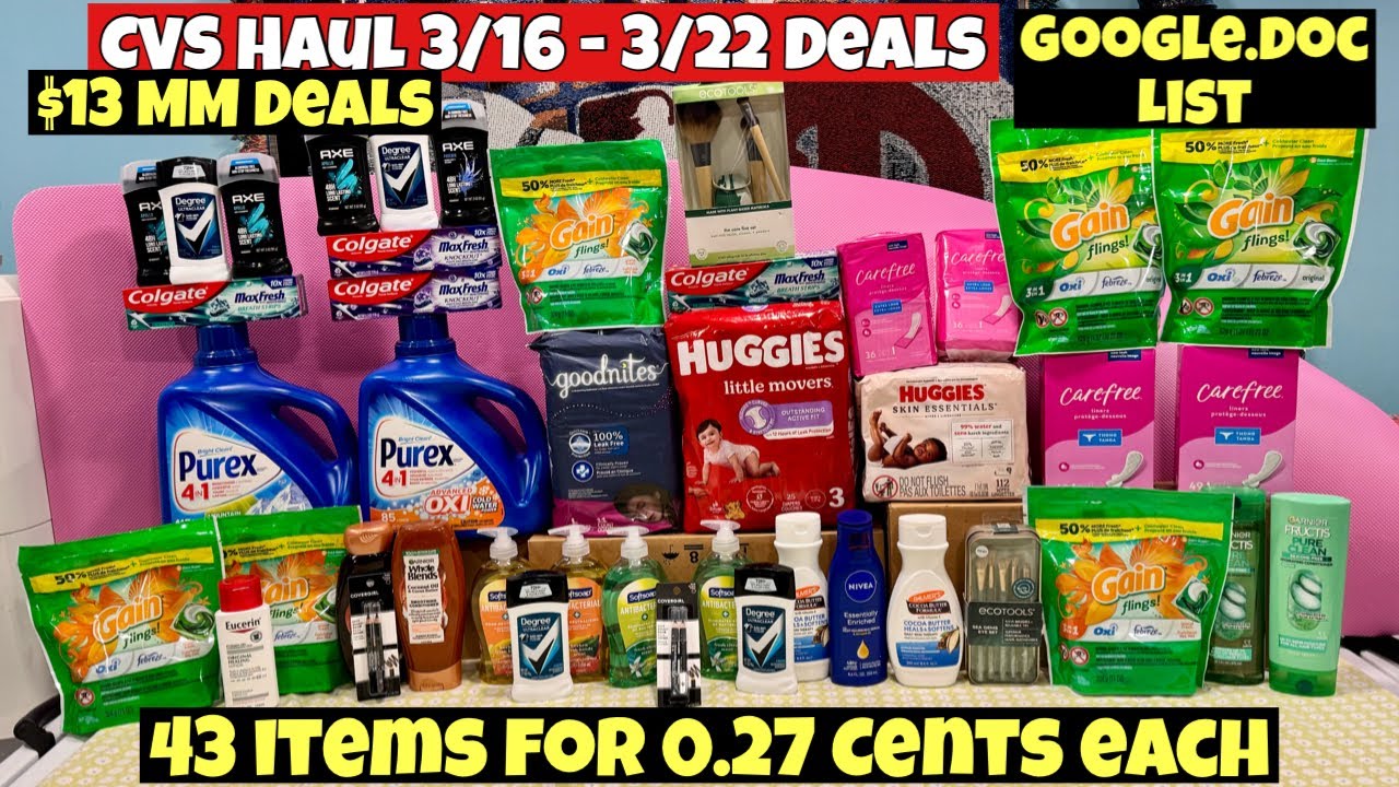 CVS HAUL 3/16- 3/22 DEALS * CVS FREE & CHEAP COUPONING HAU  * CVS MONEY MAKER DEALS THIS WEEK