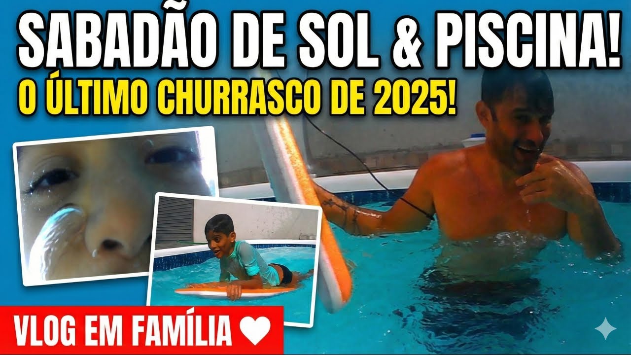 VLOG: O último sabadão do ano! Teve churrasco, sol e muita piscina ☀️