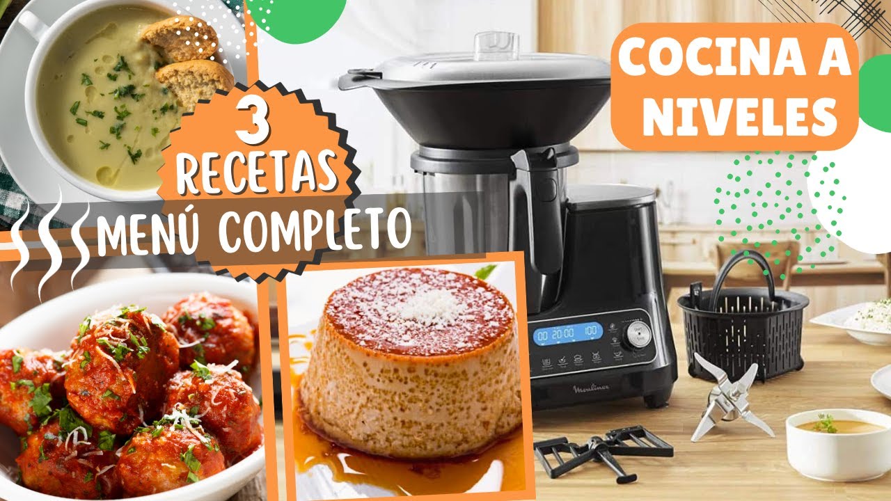 MENU COMPLETO 🤩​ | Crema ESPÁRRAGOS + ALBÓNDIGAS con patatas + FLAN ✅​ #ahorroenergético #clickchef