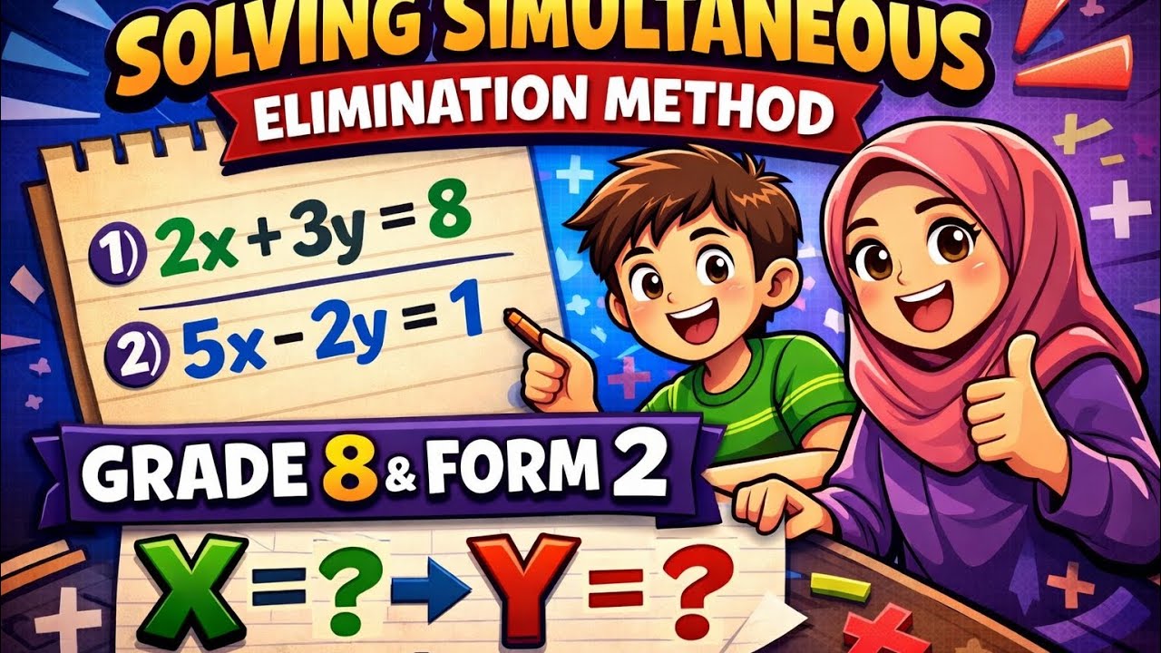 Solving Simultaneous Equations by Elimination | Grade 8 & Form 2 (Part 1)