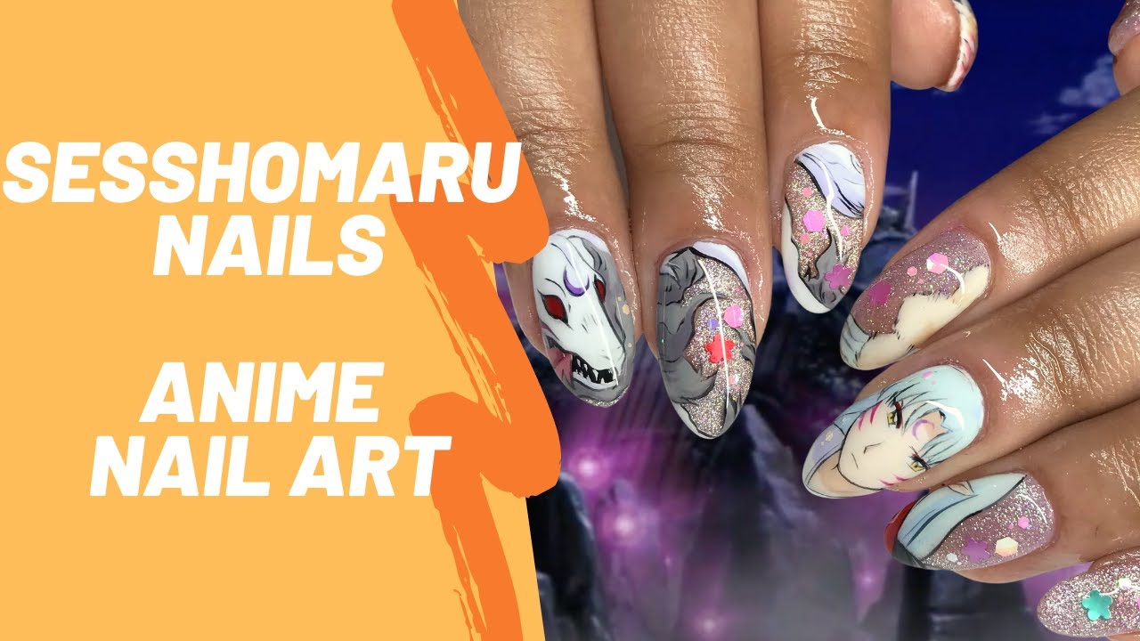 Sesshomaru Nails | Anime Nail Art | Inuyasha | See Description