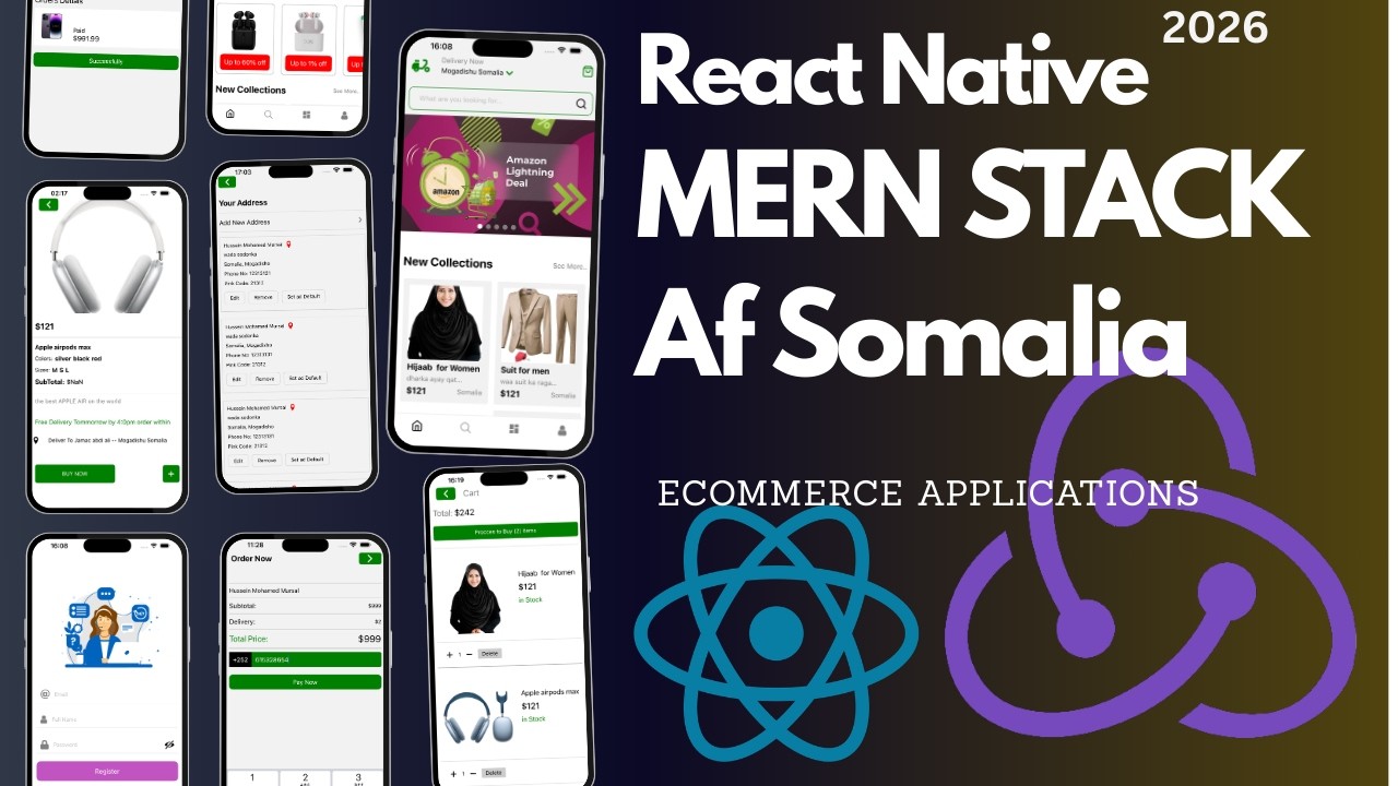 Cashar Dhamaystiran React Native (MERN STACK) ah Ecommerce Applcations