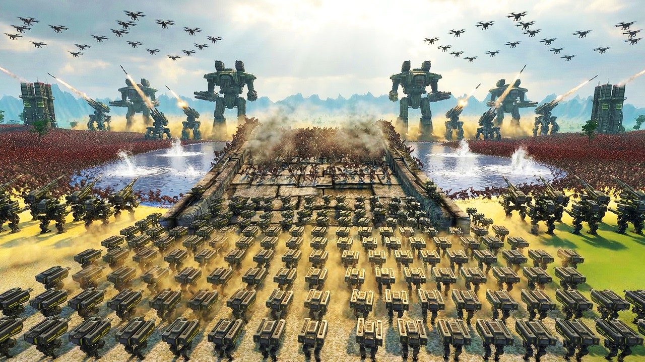 The Renault MECH & T45 SHOTGUN VS 4,000,000 MUTANT MONSTER'S!! UEBS 2