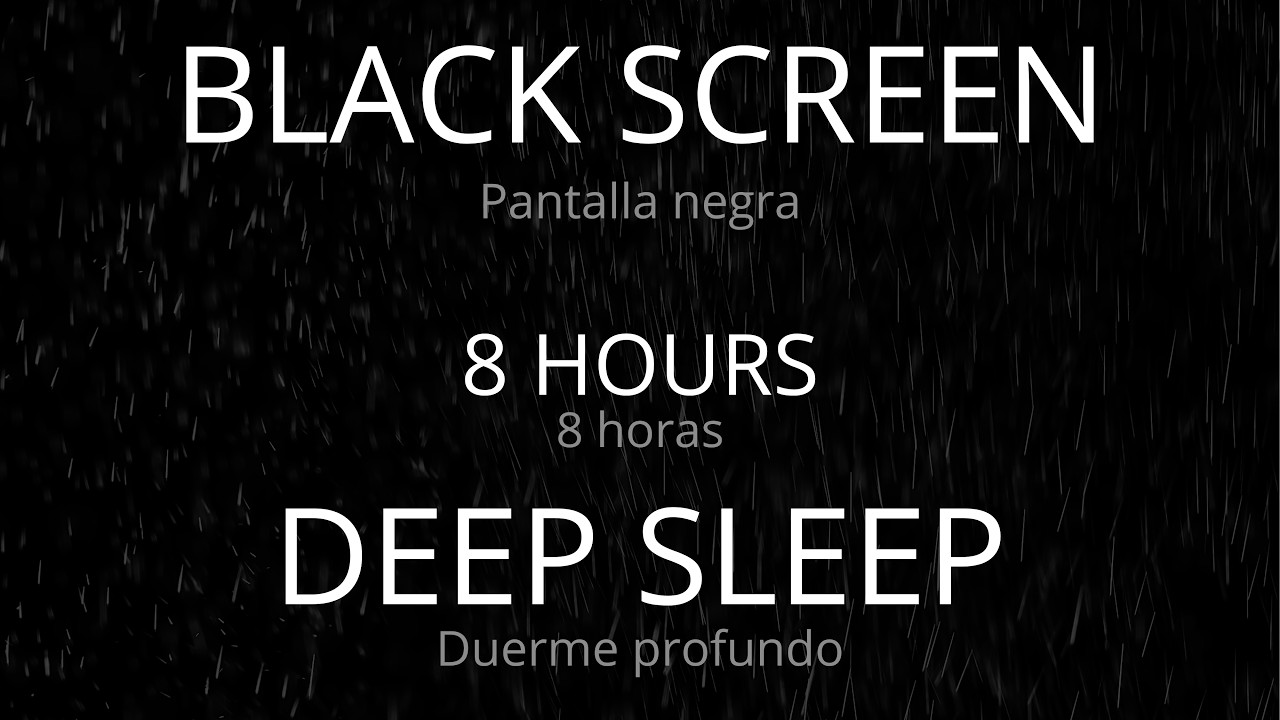 #rainsounds8hours Horas Pantalla Negra Sueño Profundo Sin Interrupciones #rainforsleep #blackscreen