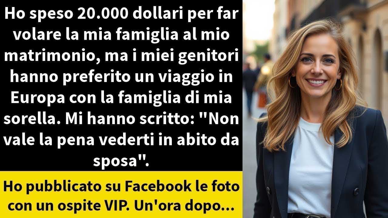 Ho speso 20 000 dollari per far volare la mia famiglia al mio matrimonio, ma i miei genitori han