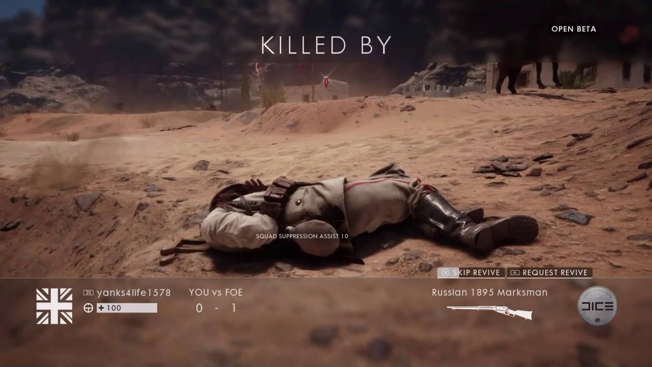 Bf1 Medic Gameplay Beta Testing Conquest