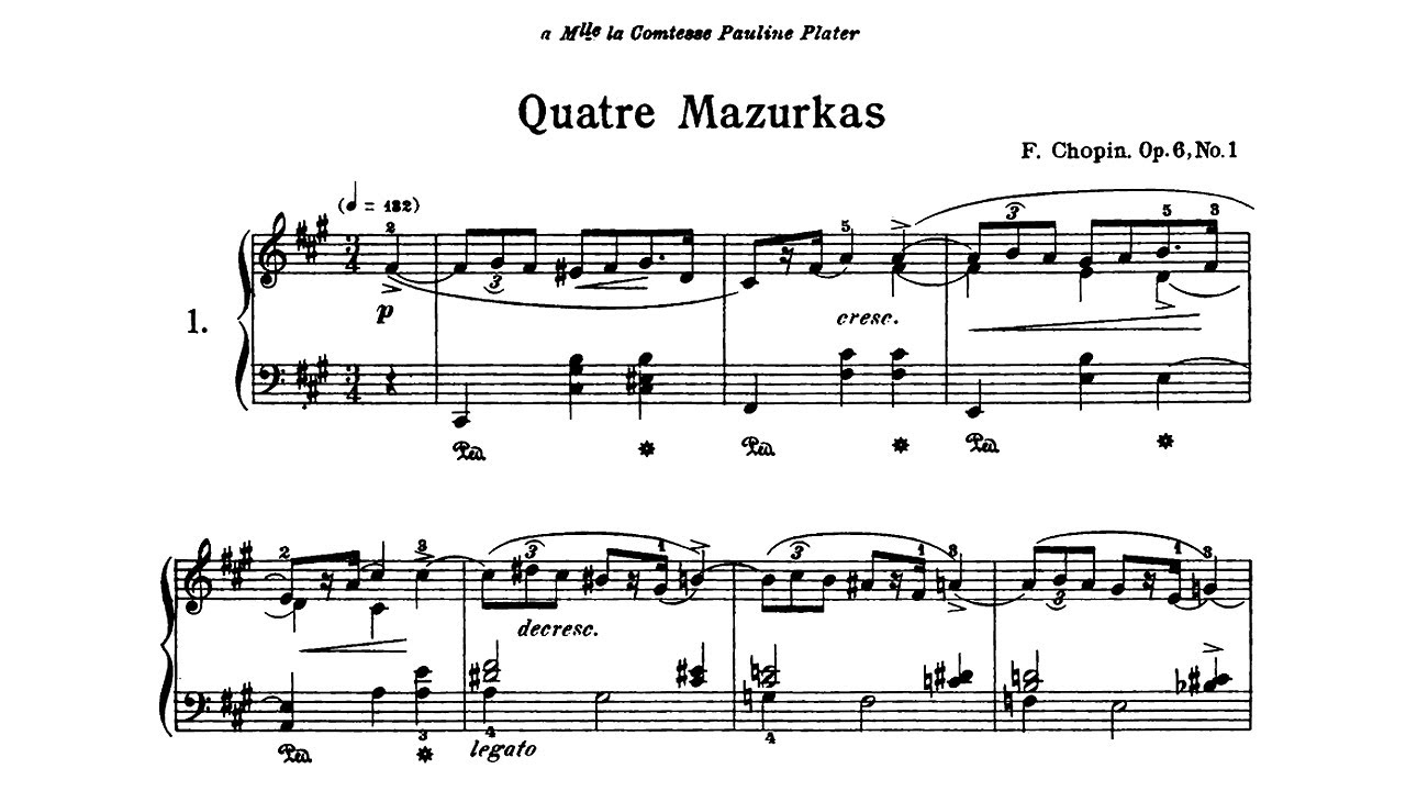 Chopin: Mazurka in F sharp minor Op. 6 No. 1 - Jan Ekier, 1987