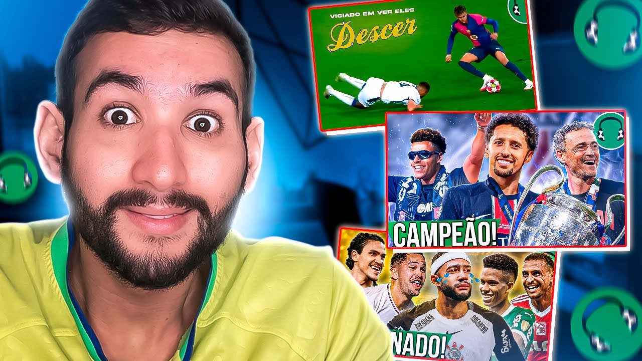 🎵ACESSO NEGADO! BRs… 🎵5x0 - PSG É CAMPEÃO… 🎵 VICIADOS EM VER… | FutParódias | REACT