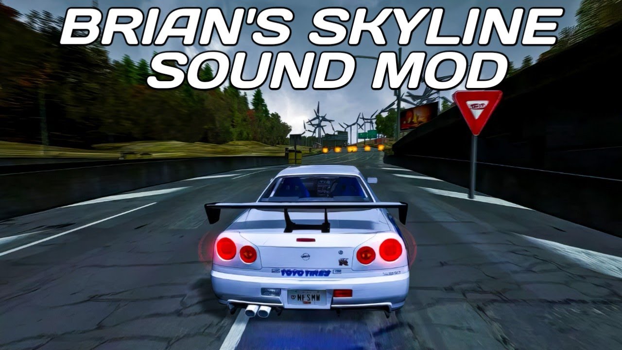 NFS MOST WANTED NISSAN SKYLINE R34 2F2F SOUND MOD  [4K 60FPS]
