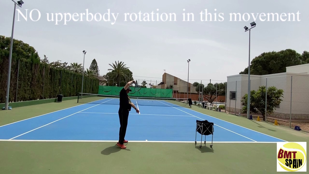 Tennis, Topspinserve for beginners