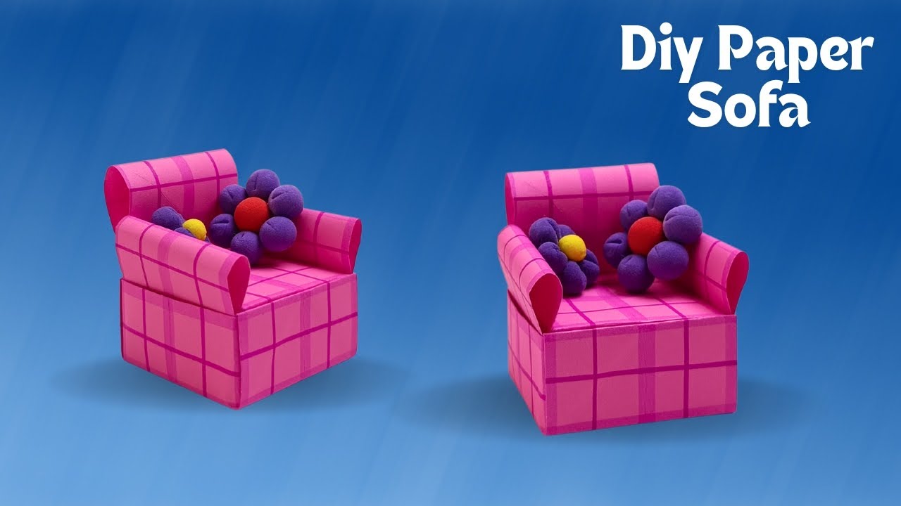 DIY Paper Sofa | Easy Cardboard Mini Sofa at Home | Best Out of Waste Craft