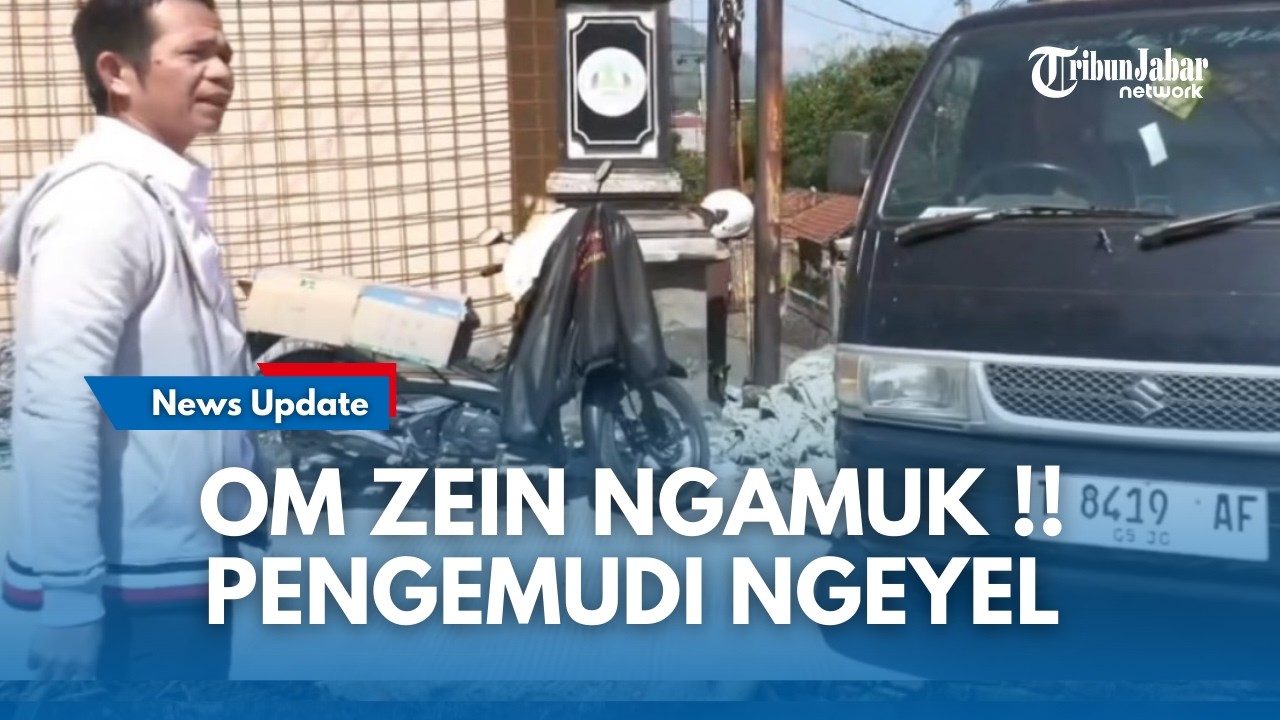 OM ZEIN MURKA !!!  Pengemudi Mobil  Ngeyel Lewat Jalan yang Baru Dibeton