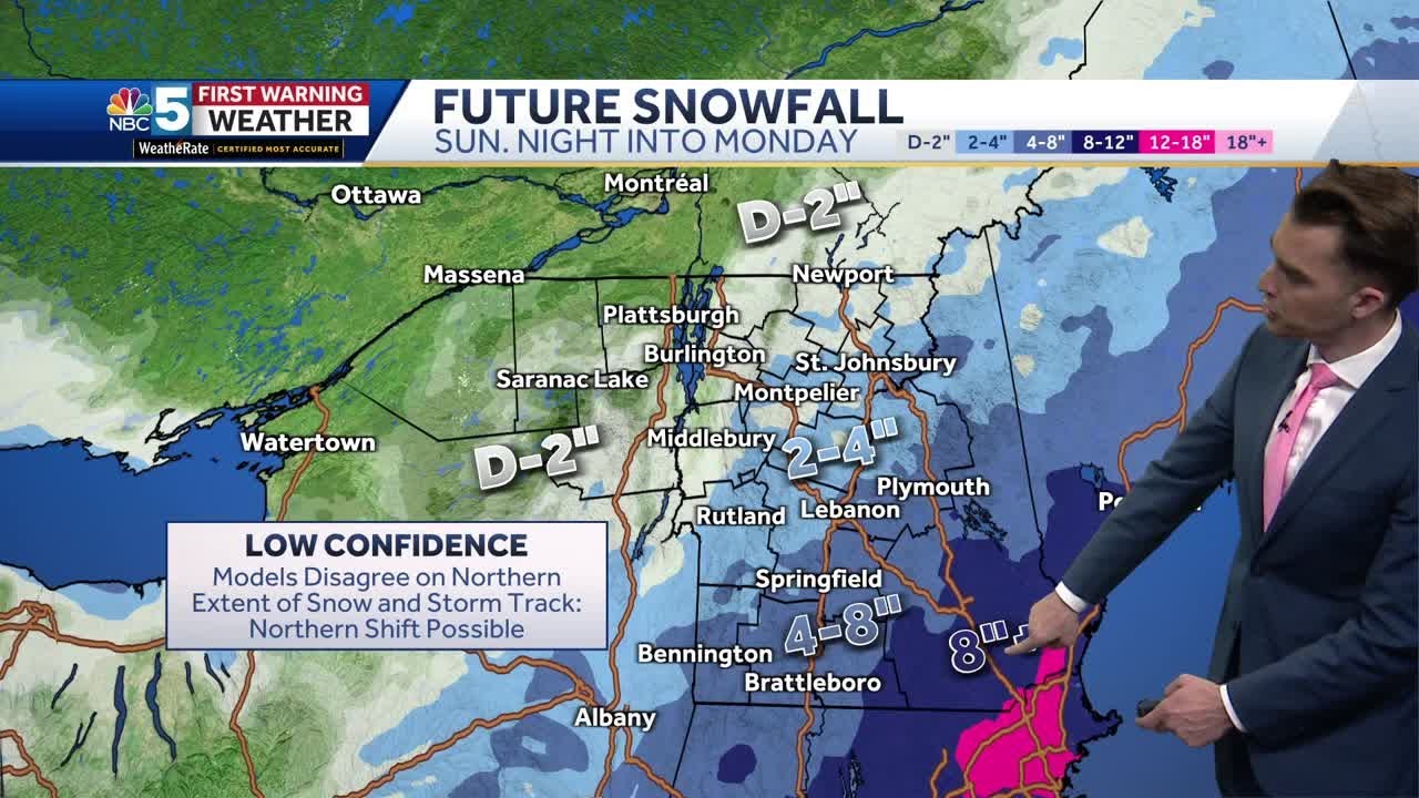 Video: Snow to impact New England over the holiday weekend (1-17-25)