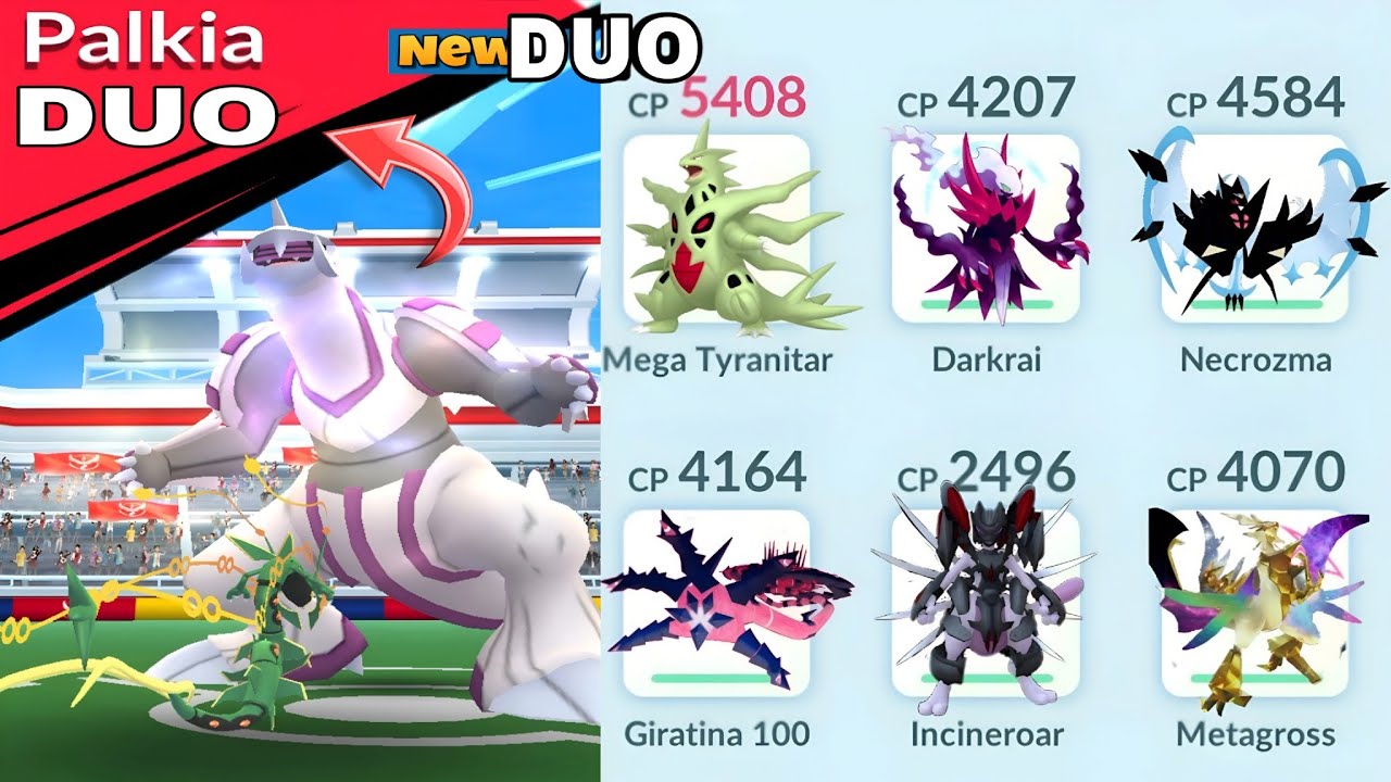 How to Duo Palkia Raid With✨️Mega Rayquaza in Pokemon Go