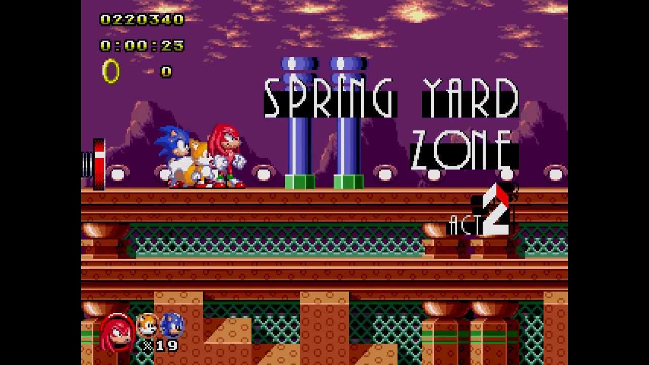 Sonic Classic Heroes Multiplayer Part 3 - Spring Yard Zone