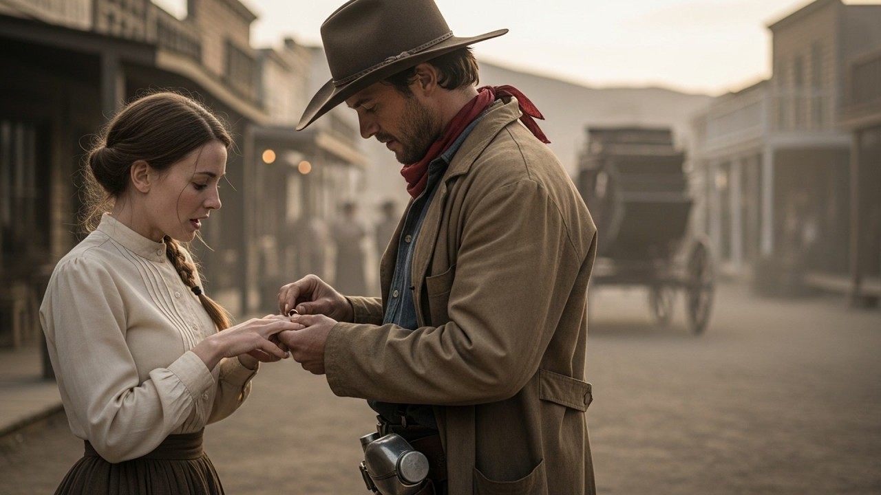 The Stagecoach Robbers Took Her Wedding Ring, A Cowboy Got It Back And Put It On Her Finger
