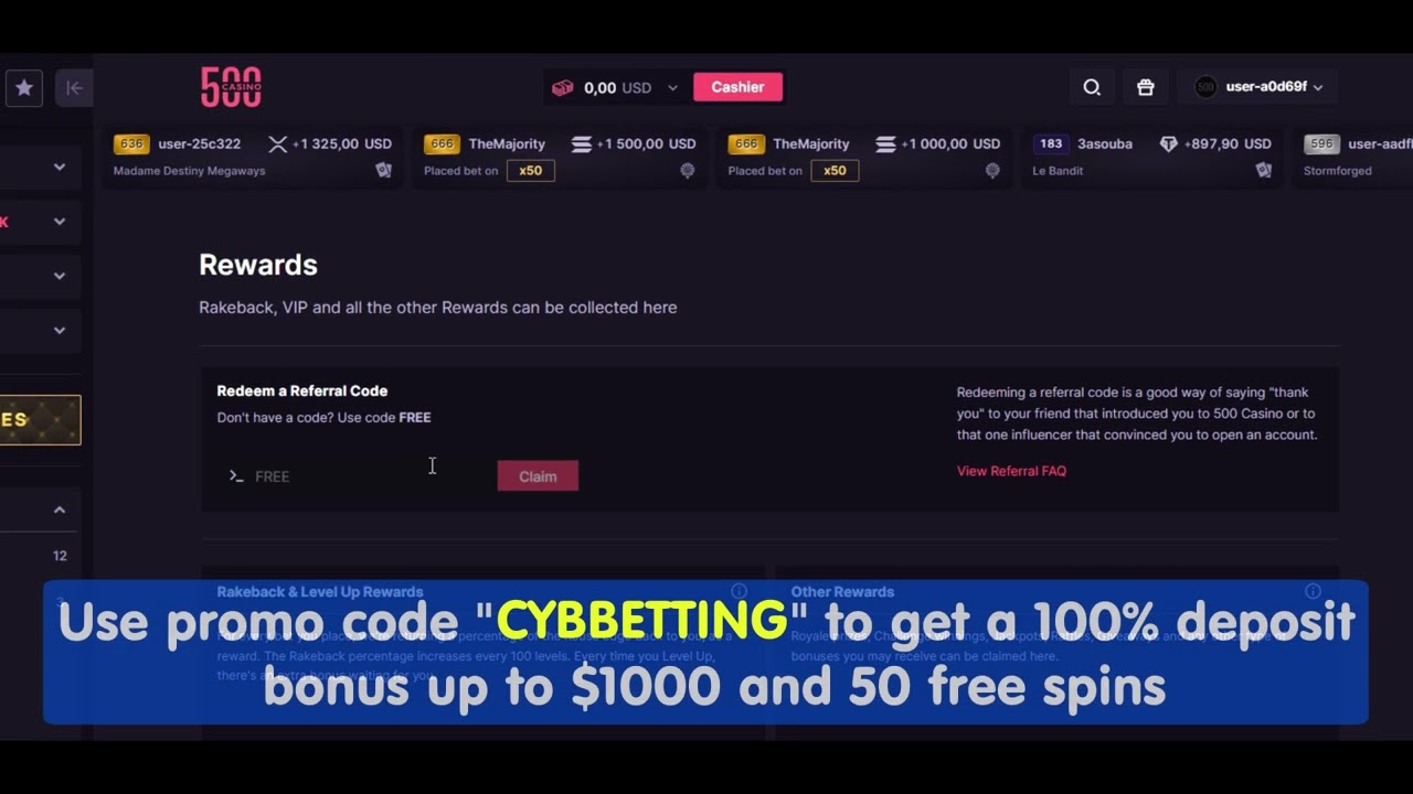 CSGO500 promo code 
