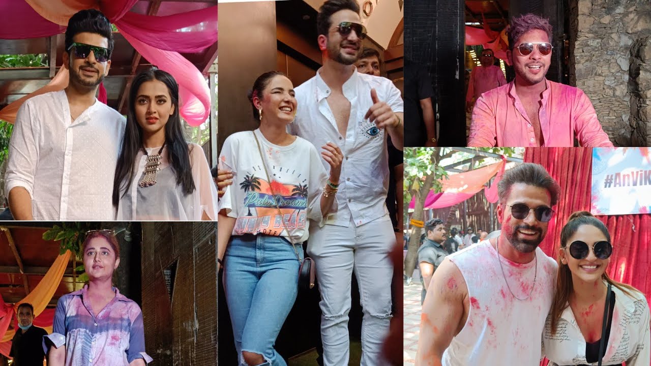 Stars Holi Party | Karan Kundra | Tejasswi Prakash | Nishant Bhatt | Rashmi Desai | Aly Goni |