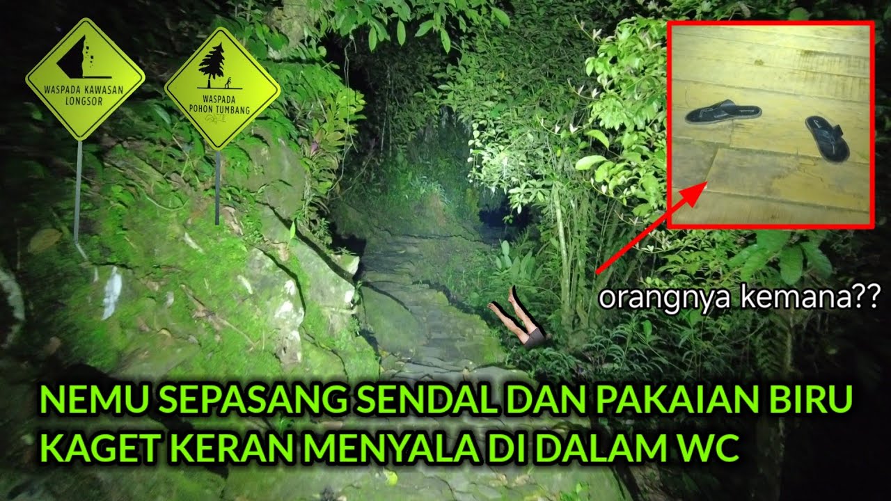 Wisata malam ke curug cipendok ada sendal tak ada orang panik motor ku di ambil orang buru² keluar