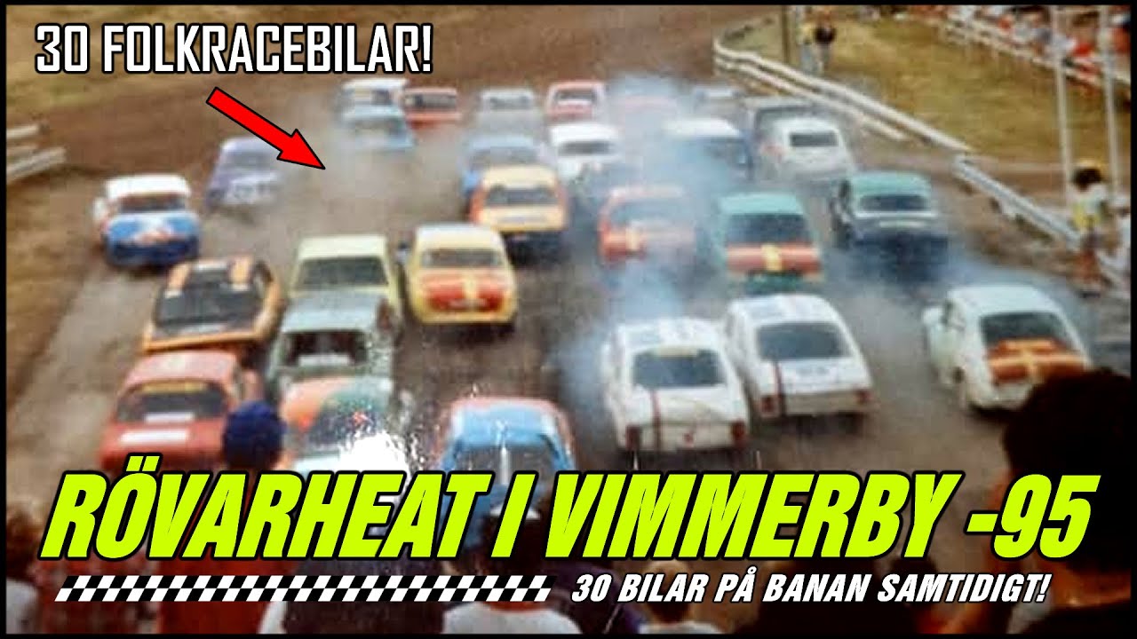 Semesterracet i Vimmerby 1995 - Rövarheat med 30 Folkracebilar!
