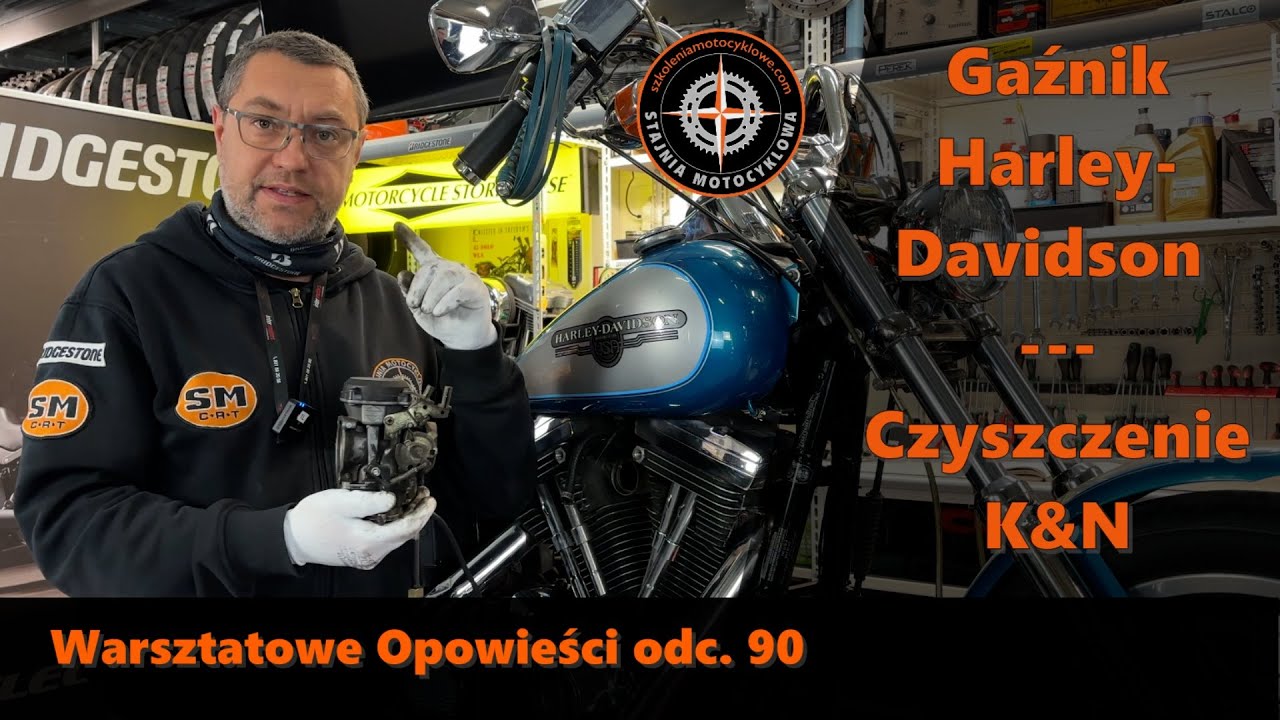 Gaźnik Harley-Davidson czyszczenie filtrów K&N Dyna Low Rider Evolution