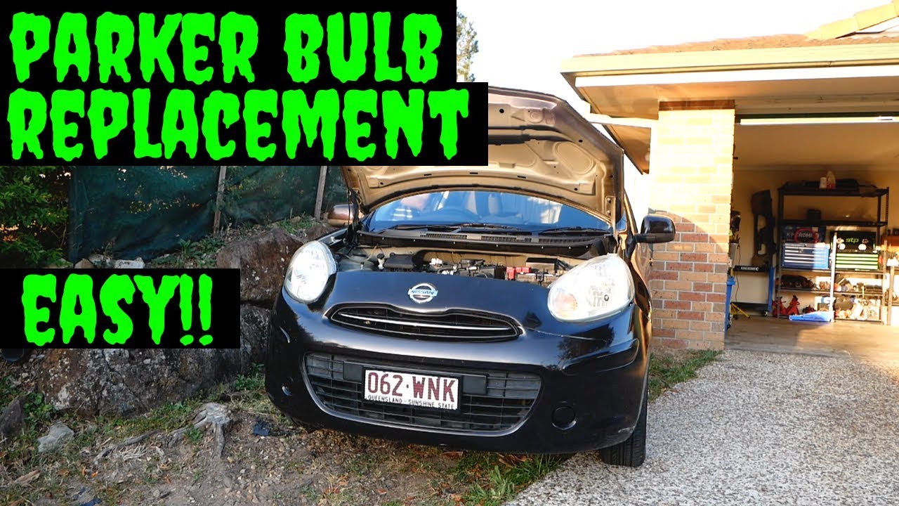 2010-2014 nissan micra front parker bulb replacement