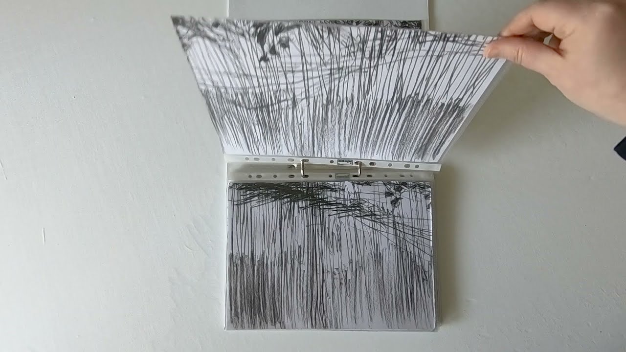 Art portfolio flip-through / Lines and shades / Flow, rain and landscapes