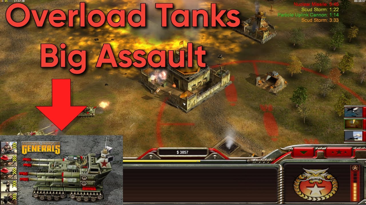 Defeating 3 Allies: Epic Overload Tank Strategy in Generals Zero Hour  