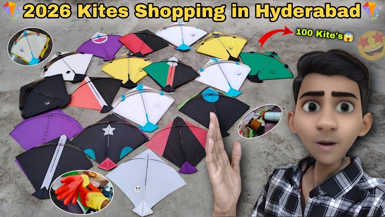 2026 🪁 Kites Shopping in Hyderabad || Bareilly Kites & Manjha || @Ganesh_Raju_25