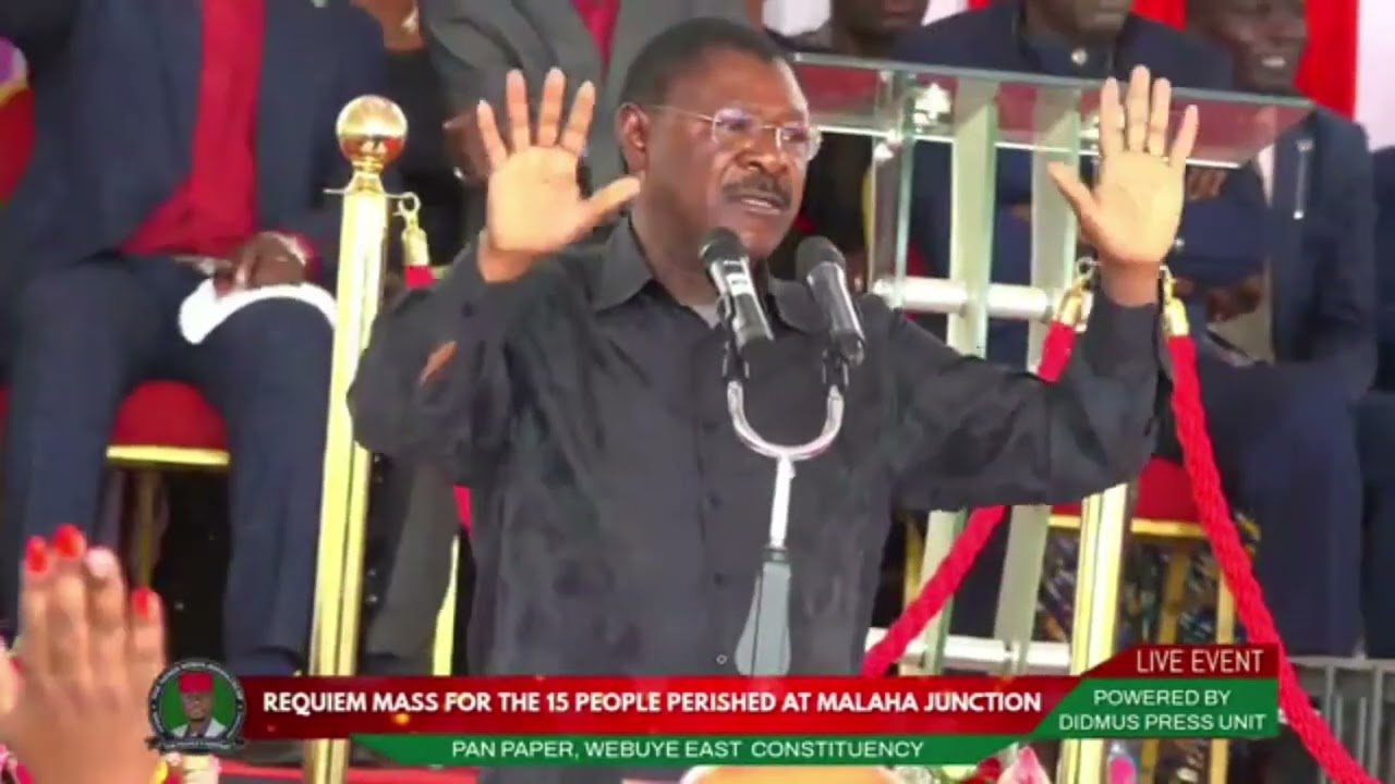 DRAMA IN A BURIAL AS FURIOUS WETANGULA BREATHS FIRE LECTURES MOURNERS HECKLING LEADERS!!