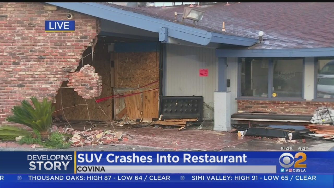 SUV Barrels Into Front Of Covina Restaurant