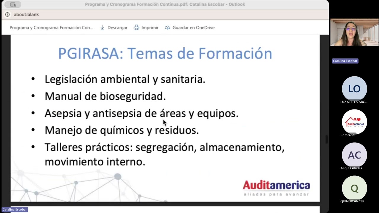 Capacitación Programa y Cronograma Formación Continua