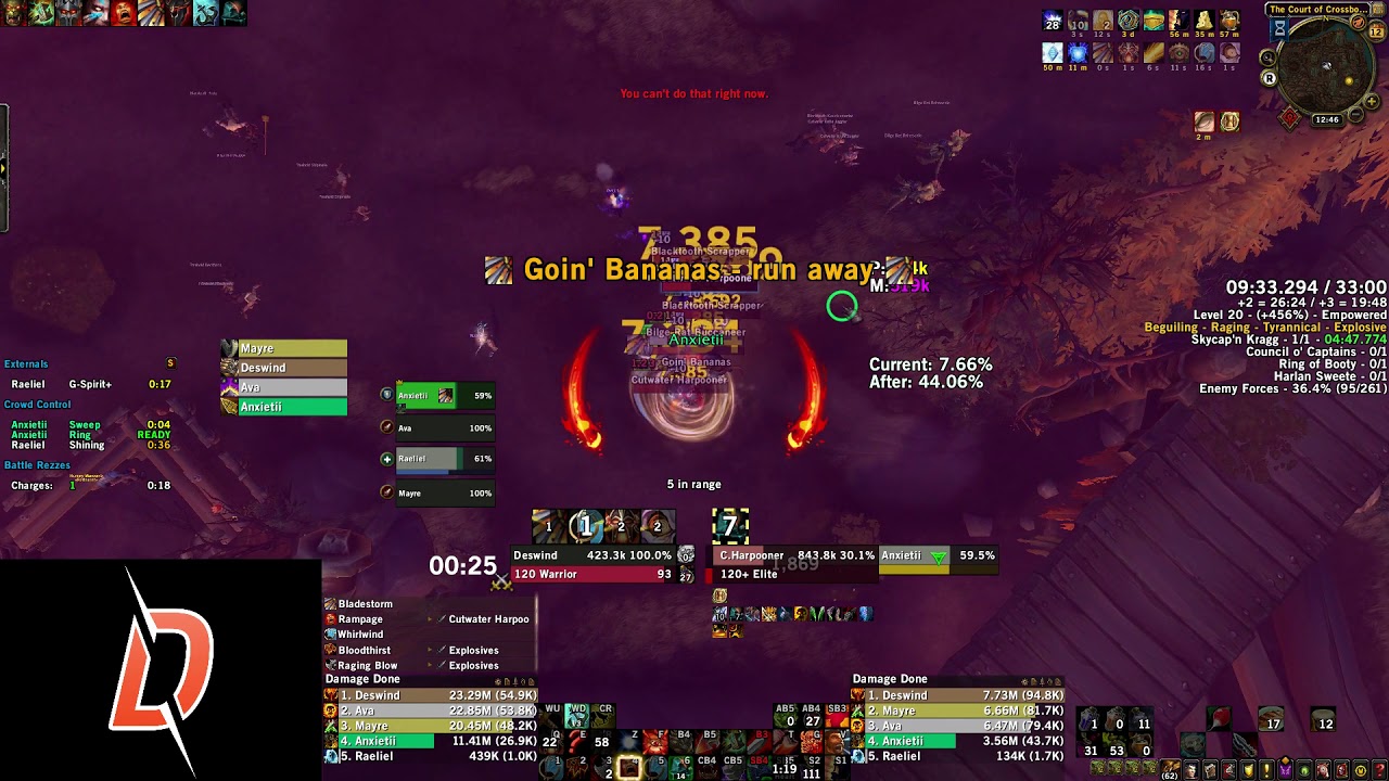 Freehold+20 S3 (Raging, Explosive) Fury Warrior