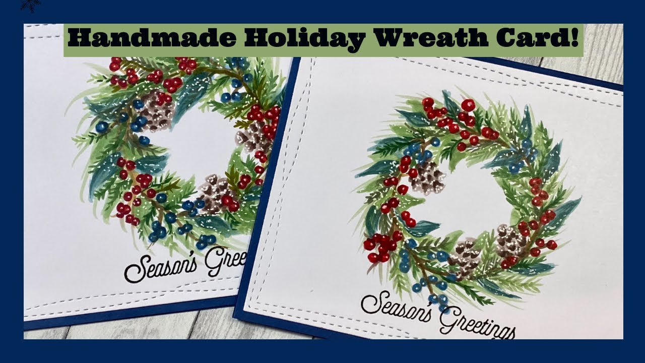 Easy Christmas Wreath Card!