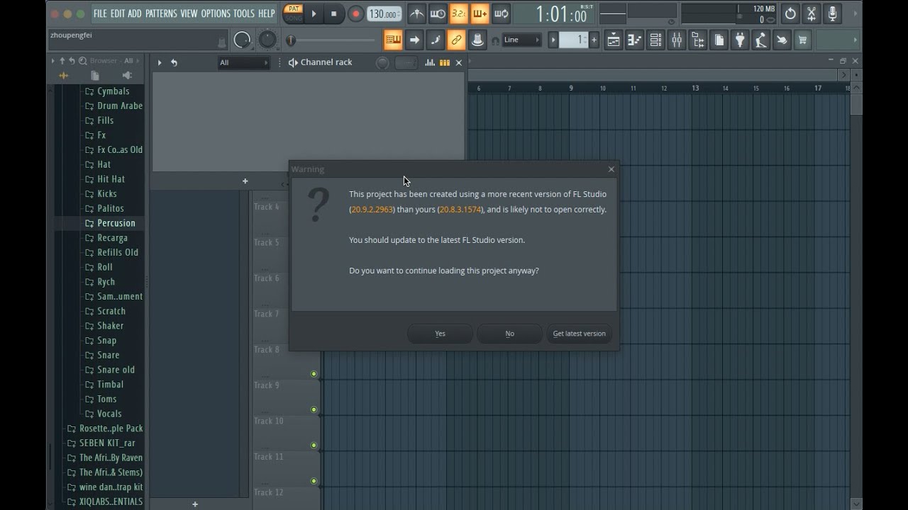 How to open an fl studio project saved in a higher Version of fl studio using a lower version