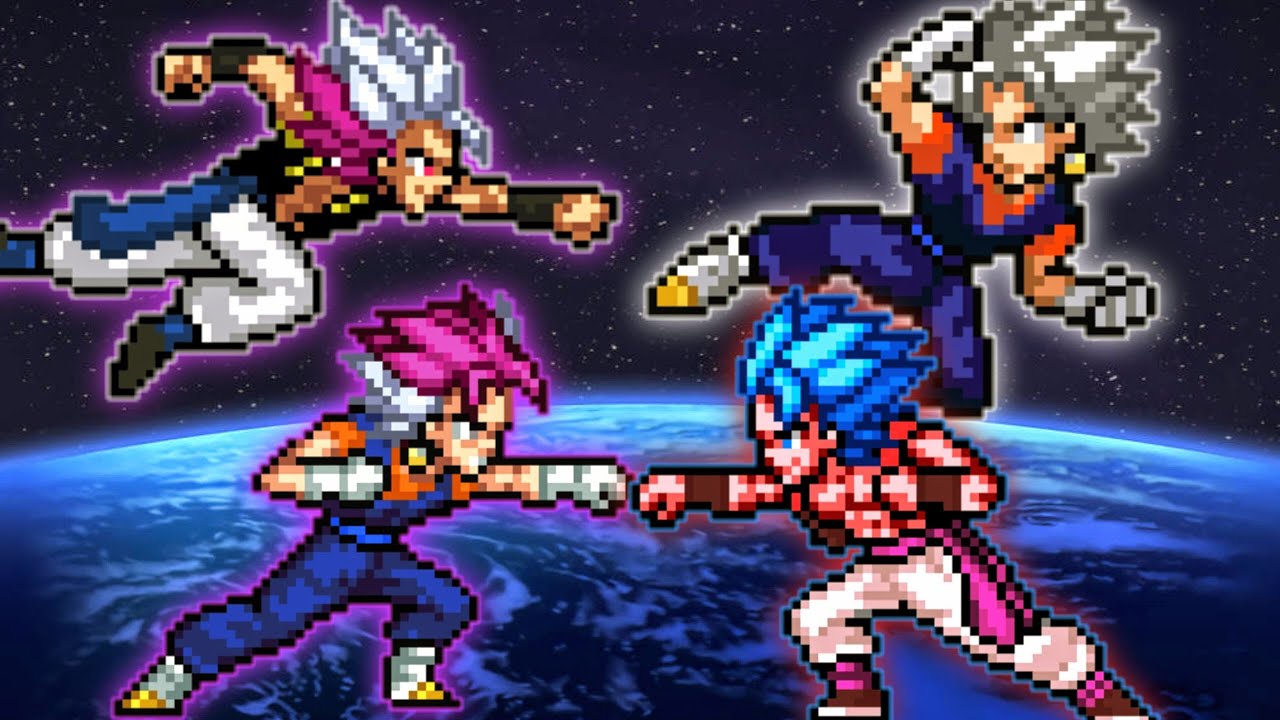 Vegito Ultra Ego Instinct OP & Gogeta UE Instinct OP VS Vegito OP(All Form) & Gogeta OP Force #mugen