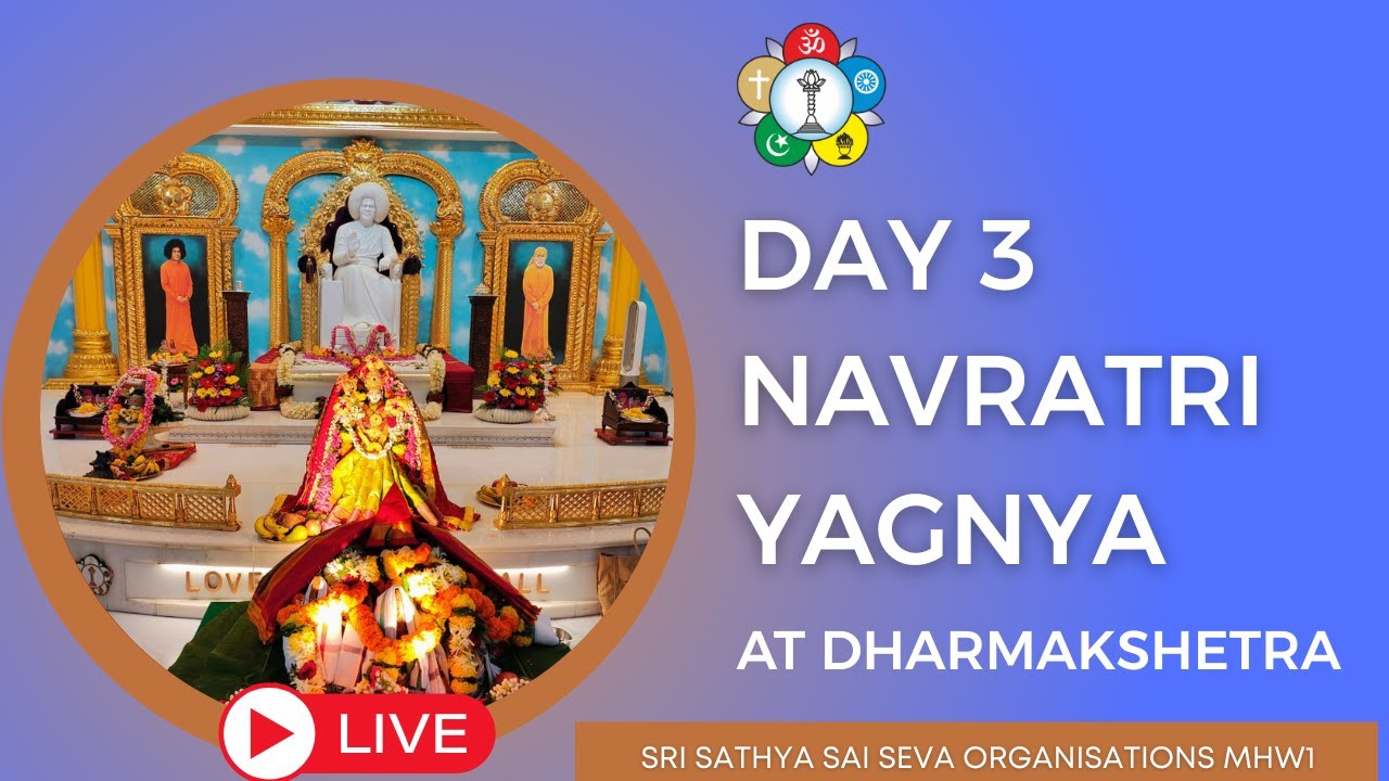 Day 3 Navratri Yagnya | Divine Celebrations at Sri Sathya Sai Dharmakshetra