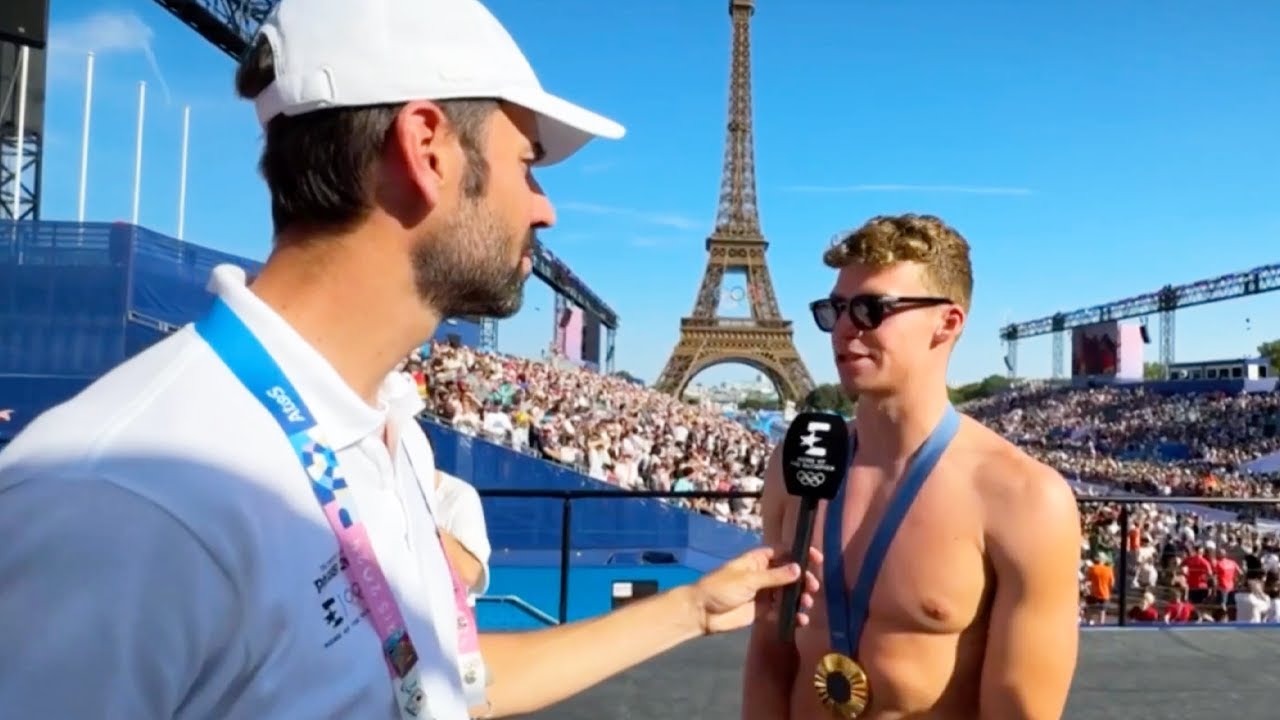 JO PARIS 2024 - Léon Marchand, Michael Phelps, Tour Eiffel, public...Immersion au Parc des Champions