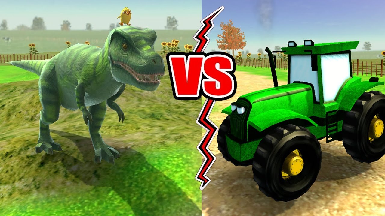 TRACTOR MODERNO VS DINO || QUIROZAMA