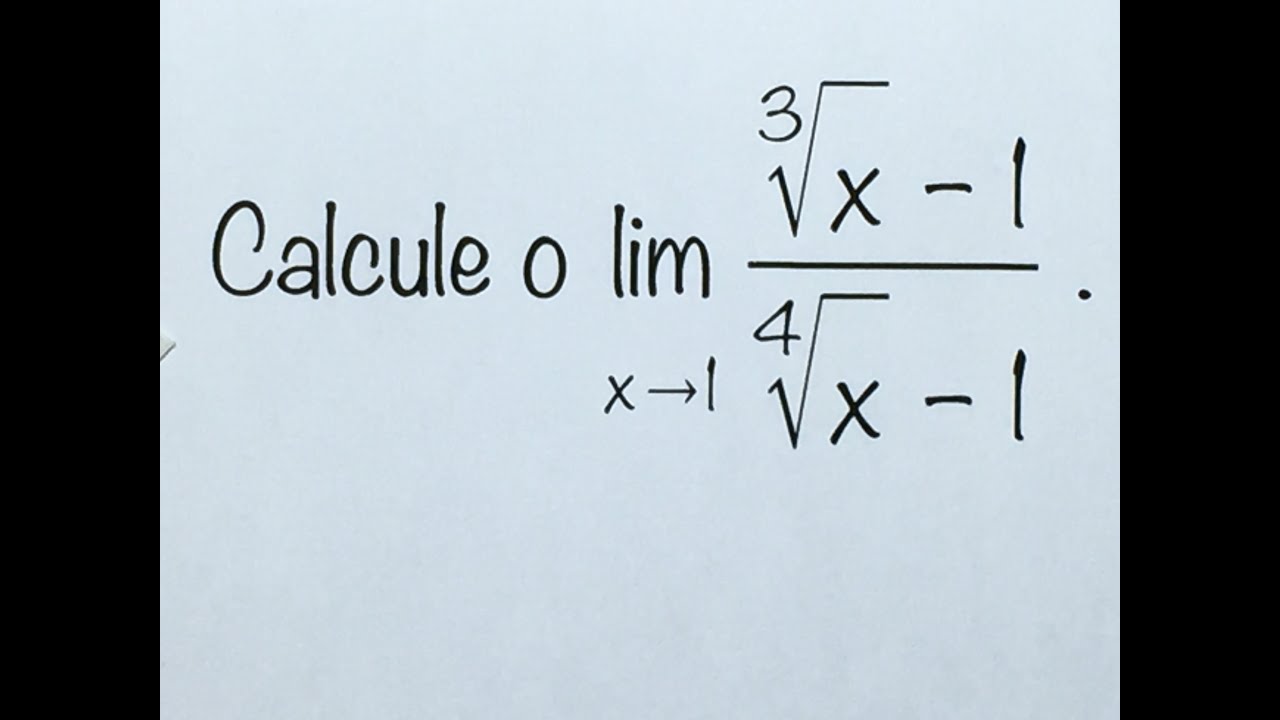 ADM - MÉTODOS DETERMINÍSTICOS - Calculo do limite sem usar L'HOSPITAL ou L'HOPITAL