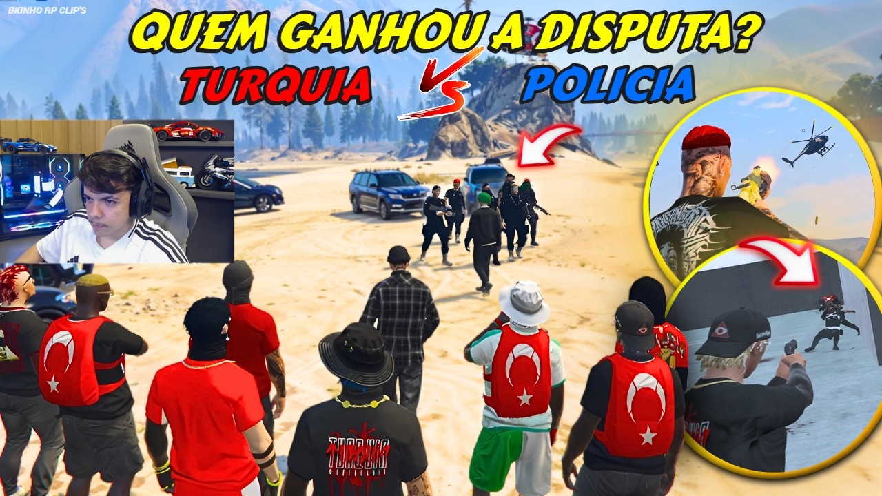 TROCA&Ccedil;&Atilde;O CONTRA INFINITY E DISPUTA TURQUIA X POLICIA | QUEM GANHOU? - BKINHO RP CLIP'S
