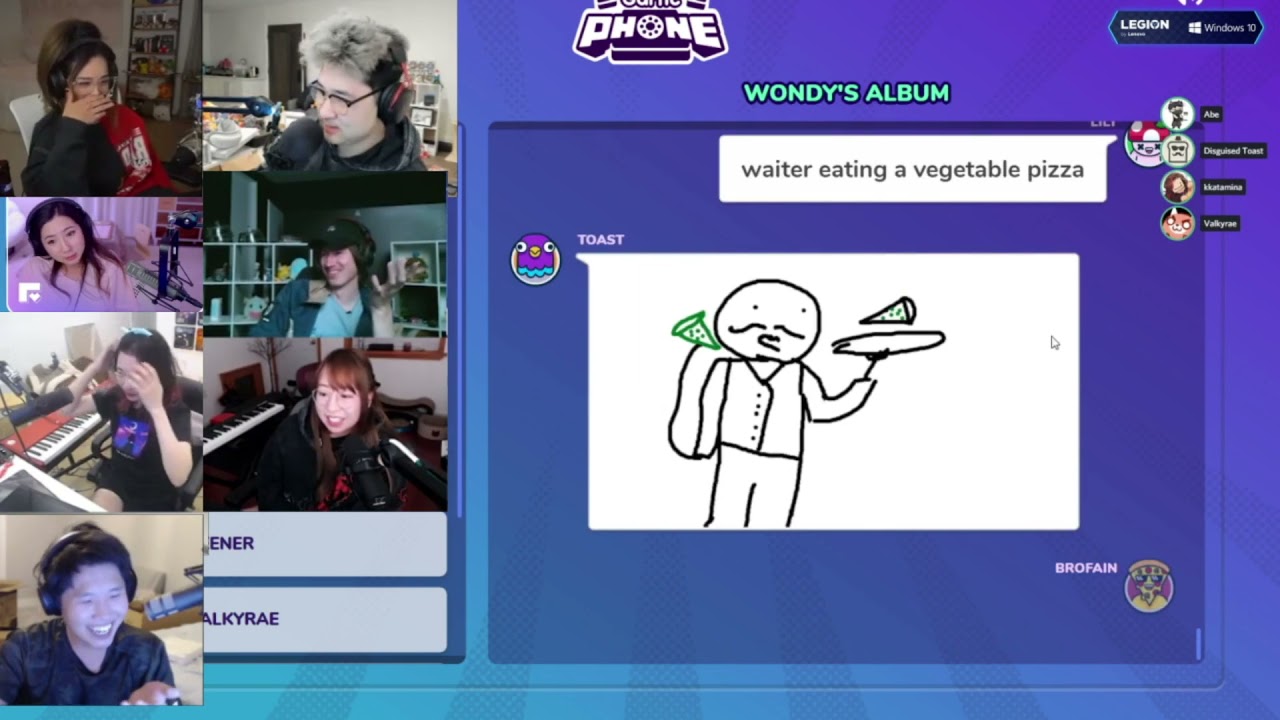 Drunk Valkyrae , Toast, LilyPichu , Fuslie & more OTV + friends play Gartic Phone (all POVs)