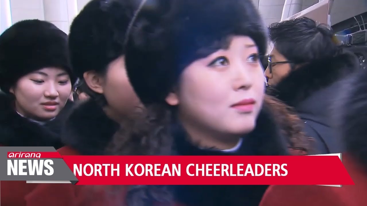 North Korean cheerleaders arrive in South Korea for PyeongChang Games