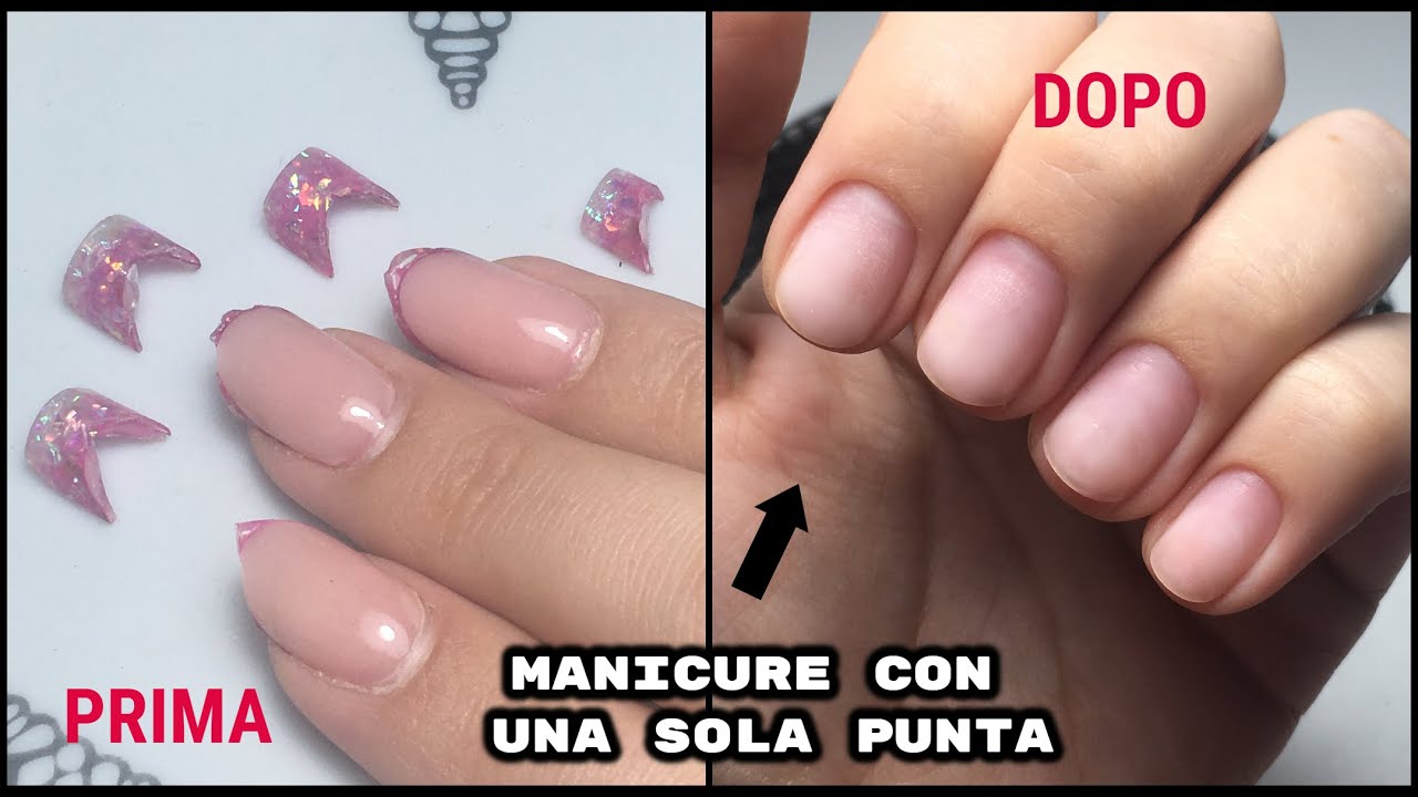 😵RIMOZIONE ALLUNGAMENTO CON TAGLIAUNGHIE E FRESA+MANICURE CON UNA SOLA PUNTA|Makolina95|