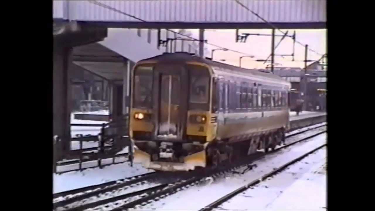 Trains In The 1990's   Peterborough, 2nd January 1997 Snow & Deltic D9000