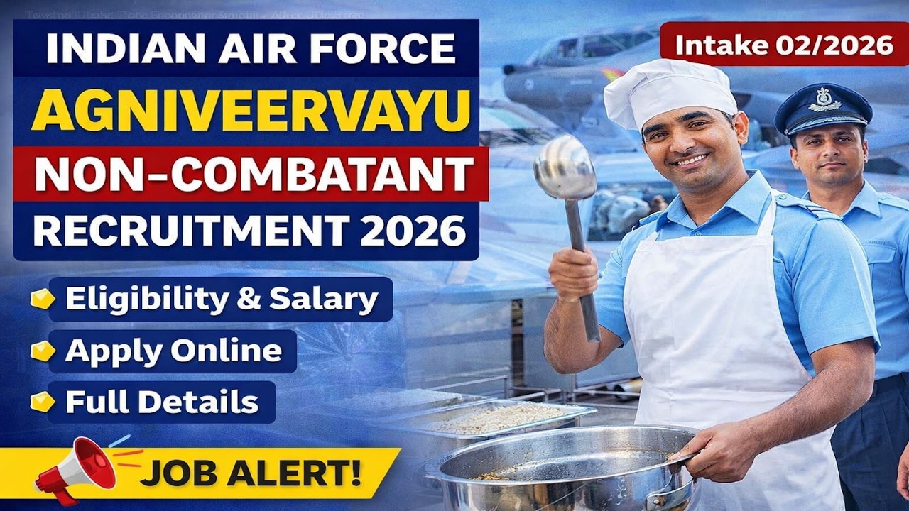 Indian Air Force Agniveervayu Non-Combatant Recruitment 2026 | Eligibility, Salary, Full Details
