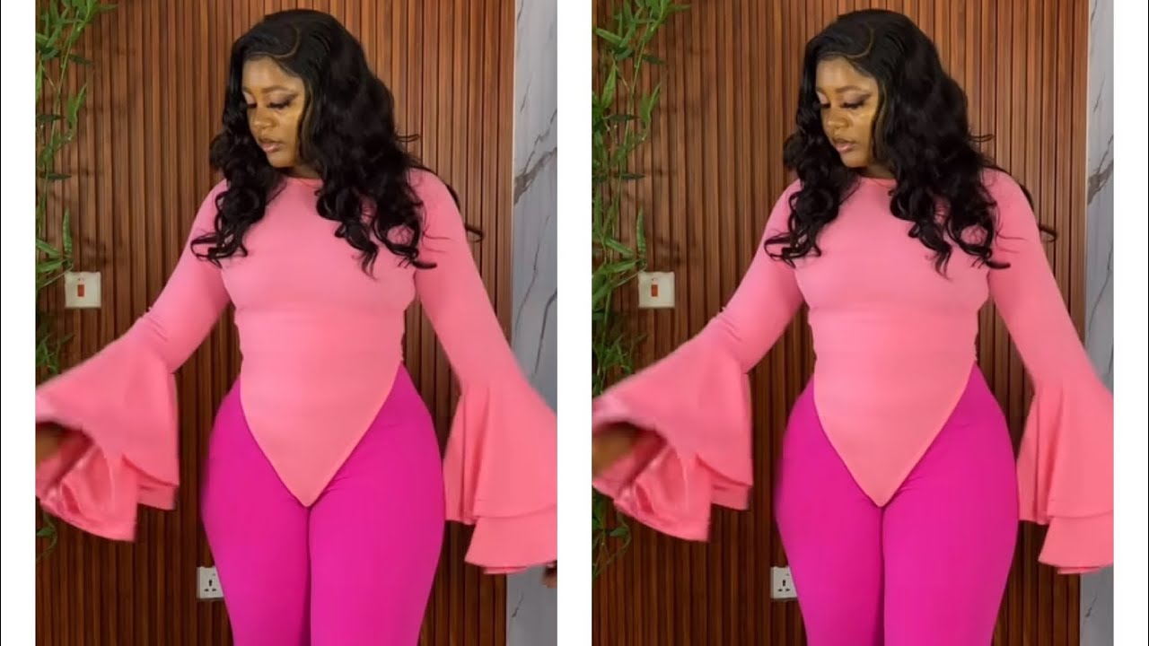 How to cut and sew a stylish basque waistline top with two step flare sleeve /beginner’s friendly