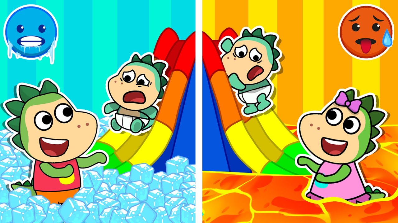🥵 Hot vs. Cold 🥶 Spike and Sparkle Take Care of Baby Goo 👶🔥Fire Spike Kids Stories