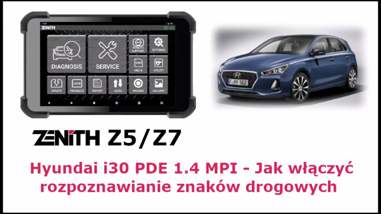 Hyundai i30 rozpoznawanie znaków drogowych