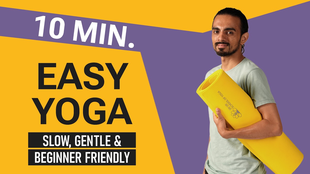Gentle 10 Minute Yoga for Relaxation | Sri Sri School of Yoga